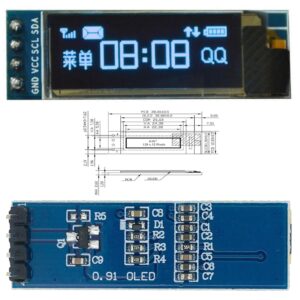 SERIAL OLED LCD 0.91" 128X32 I2C IIC